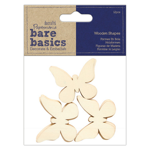 Vanerikoriste 12 kpl - Butterfly - 5 cm