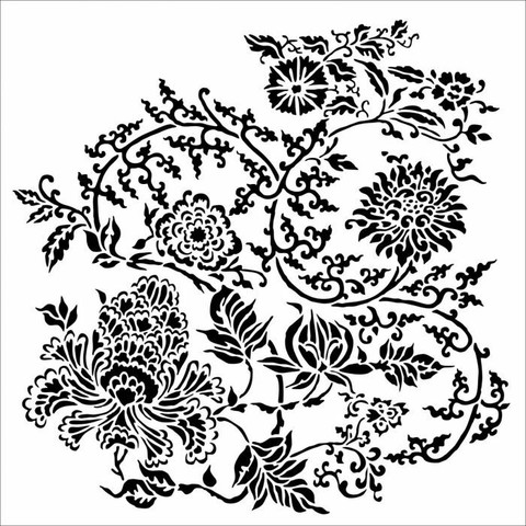 Sabluuna - 30 x 30 cm - Asian Floral