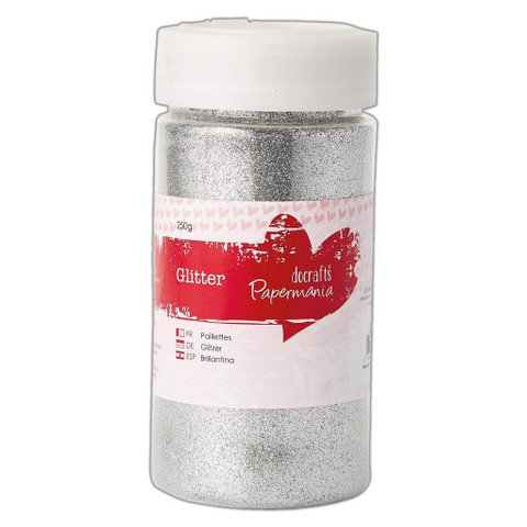 Glitter 250 g - Papermania Large Glitter Pot Silver 