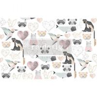 Decoupage-arkki - 48x76 cm - Origami Love Re-Design Prima Tissue Paper