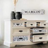 Decoupage-arkki - 48x76 cm - Evening Damask Re-Design Prima Tissue Paper