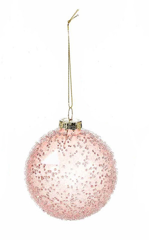 Lasipallo 8 cm - Vaaleanpunainen
