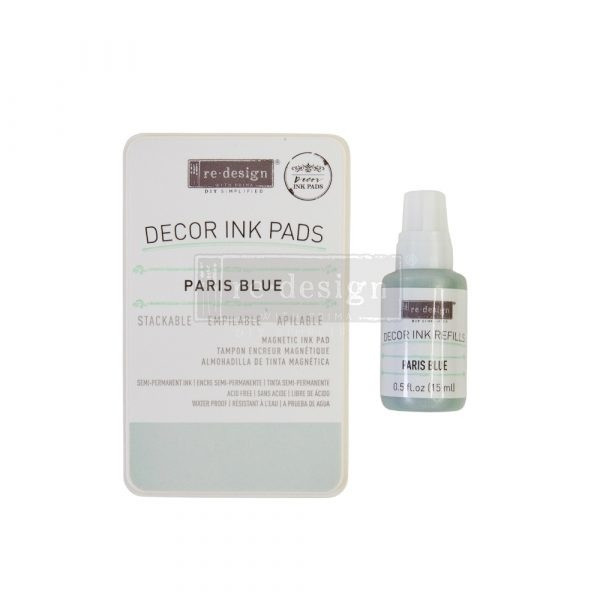 Leimasinmuste - Re-Design with Prima Décor Ink Pad Paris Blue ...