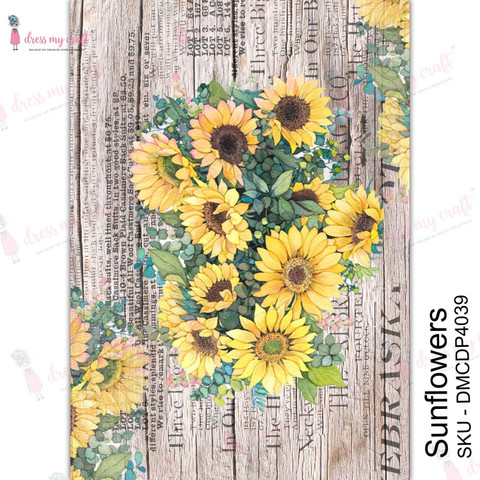 Vesisiirtokuva A4 - Sunflowers 