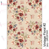 Vesisiirtokuva A4 - Vintage Floral #2