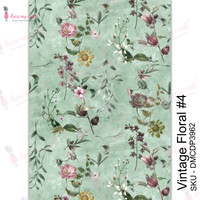 Vesisiirtokuva A4 - Vintage Floral #4