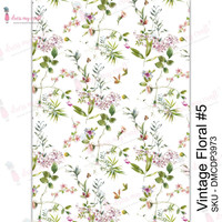 Vesisiirtokuva A4 - Vintage Floral #5