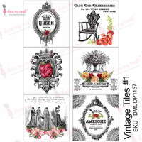 Vesisiirtokuva A4 - Vintage Tiles #1