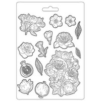 Muotti A4 - Stamperia Soft Mould Casa Granada Pomegranade and Flowers