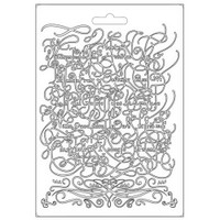Muotti 15x21 cm - Stamperia Soft Mould Romantic Garden House Calligraphy