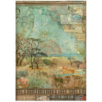 Decoupage-arkki A4 - Stamperia Rice Paper Savana Tree