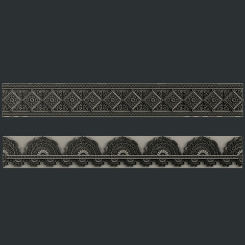 Silikonimuotti - Muotin koko n. 23x8 cm - Zuri Seamless Borders 2	