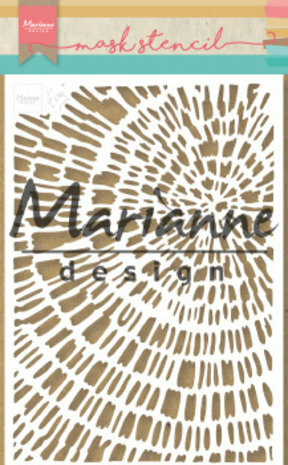 Sabluuna 15x21 cm - Marianne Design Mask Stencil A5 Tiny's Sliced Wood