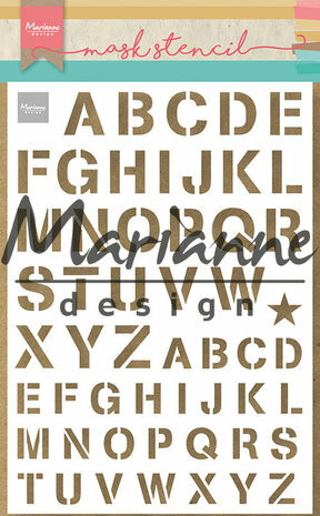 Sabluuna 15x21 cm - Marianne Design Mask Stencil A5 Army Alphabet 