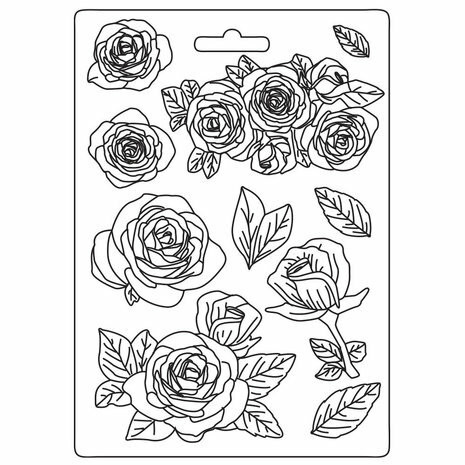 Muotti 15x21 cm - Stamperia Soft Mould Desire Roses