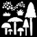 Sabluuna 15x15 cm - Woodware Mushrooms Stencil