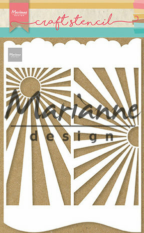 Sabluuna A4 - Marianne Design Craft Stencil Slimline Sunburst 