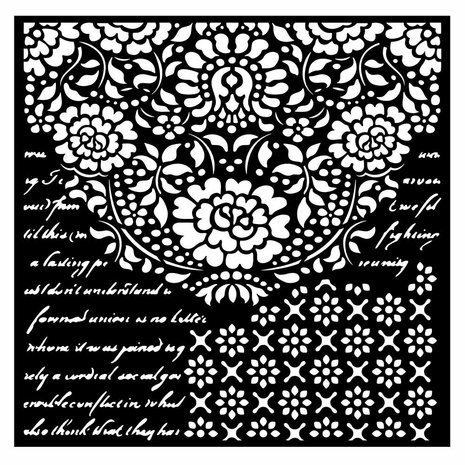 Sabluuna 18x18 cm - Stamperia Thick Stencil Desire Laces