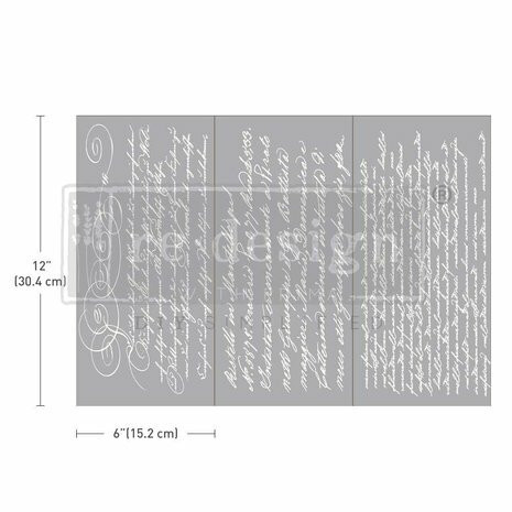 Siirtokuva 30x45 cm - Secret Letter II Redesign With Prima Decor Transfers