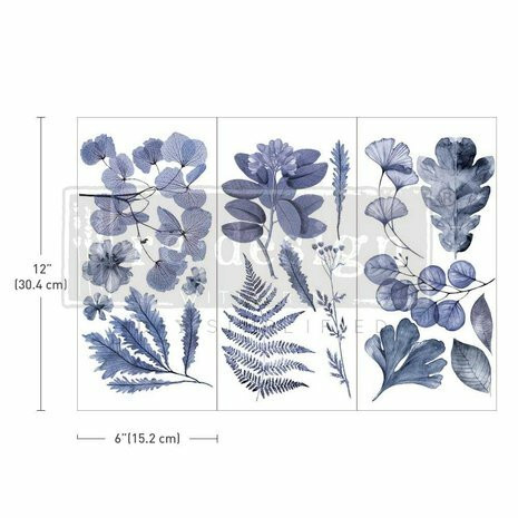 Siirtokuva 30x45 cm - Indigo Redesign With Prima Decor Transfers