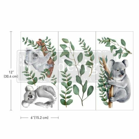 Siirtokuva 30x45 cm - Friendly Koala Redesign With Prima Decor Transfers