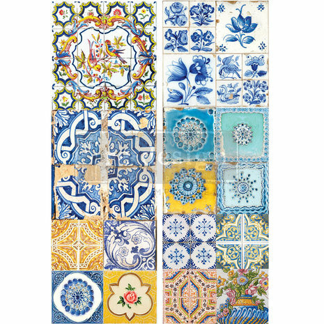 Siirtokuva  60x88 cm - Ceramic Tiles II Redesign With Prima Decor Transfers