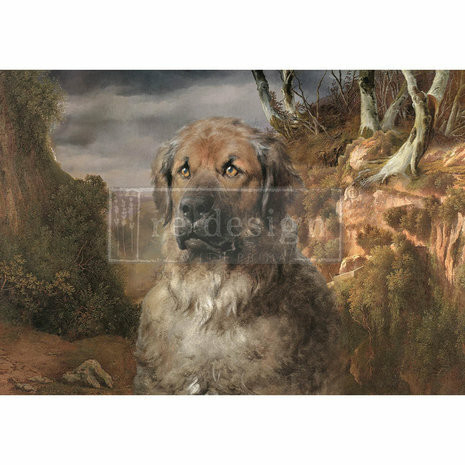 Decoupage-arkki 59x84 cm - Re-Design with Prima Loyal Friend A1 Decor Rice Paper 