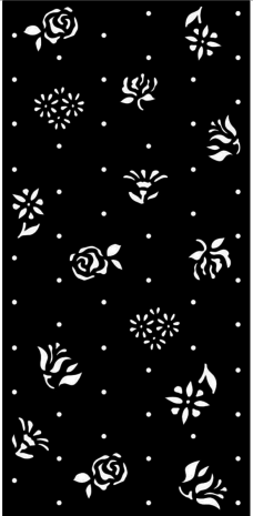 Sabluuna 12x25 cm - Stamperia Thick Stencil Garden of Promises Rosebuds