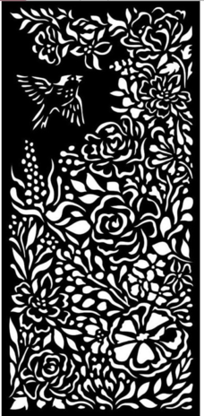 Sabluuna 12x25 cm - Stamperia Thick Stencil Garden of Promises Borders
