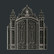 Silikonimuotti - Muotin koko n. 12x12  cm - Ornate Gate Zuri