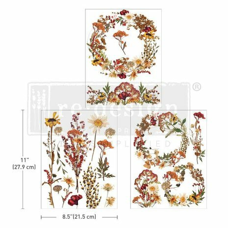 Siirtokuva 30x60 cm - Dried Wildflowers Redesign With Prima Middy Decor Transfers