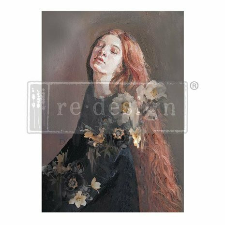Decoupage-kuitupaperi 59x84 cm - Re-Design with Serene Thought Pond Decoupage Fiber 