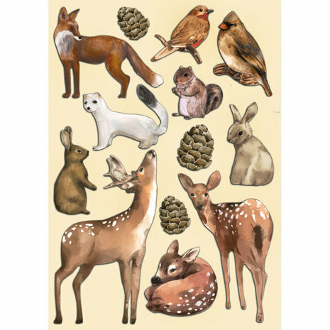 Vanerikoristeet 15x21 cm - Stamperia Wooden Shape A5 Romantic Cozy Winter Animals
