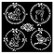 Sabluuna 18x18 cm - Stamperia Thick Stencil Christmas Frame 4 Rounds