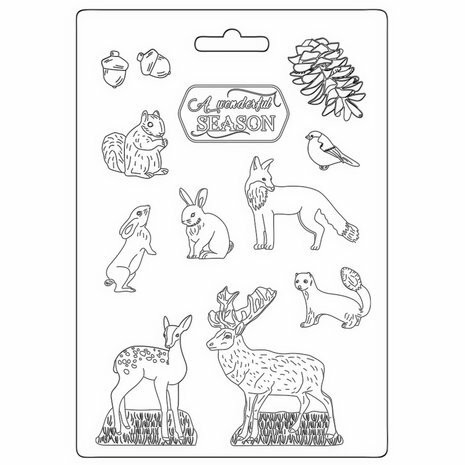 Muotti 21x29 cm - Stamperia Soft Mould Wonderful Season
