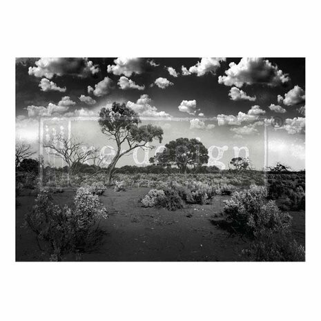 Decoupage-kuitupaperi 59x84 cm - Serene Wilderness Re-Design Decoupage Fiber Paper