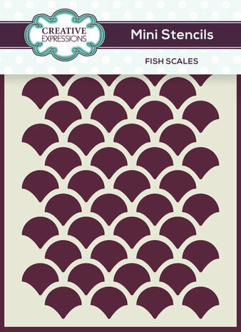 Sabluuna 8x10 cm - Creative Expressions Mini Stencils Fish Scales