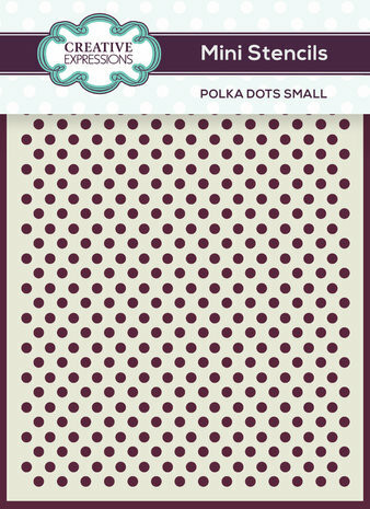 Sabluuna 8x10 cm - Creative Expressions Mini Stencils Polka Dots Small