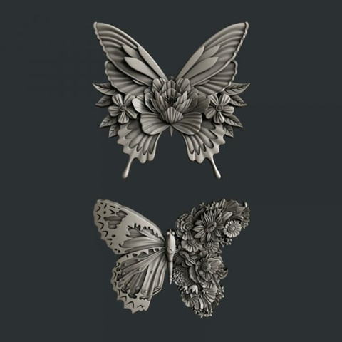 Silikonimuotti 14x14 cm - Butterfly Dance