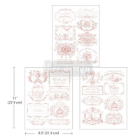 Siirtokuva 27x60 cm - Vintage Labels III Re-Design with Prima Middy Decor Transfer