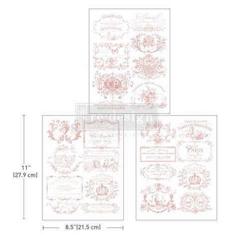Siirtokuva 27x60 cm - Vintage Labels III Re-Design with Prima Middy Decor Transfer