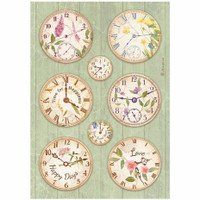 Decoupage-paperi A4 - Stamperia Rice Paper Clocks 