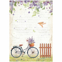 Decoupage-paperi A4 - Stamperia Rice Paper Bicycle 
