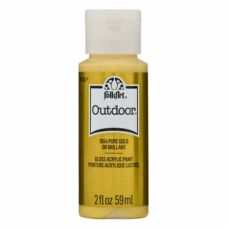 Ulkomaali metallinen kulta - FolkArt Outdoor - Pure Gold 59 ml
