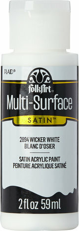 Monikäyttömaali valkoinen - FolkArt Multi-Surface Satin Wicker White 59 ml