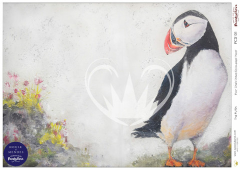 Decoupage-paperi A3 - The Puffin Posh Chalk