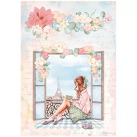 Decoupage-paperi A4 - Stamperia Window Rice Paper