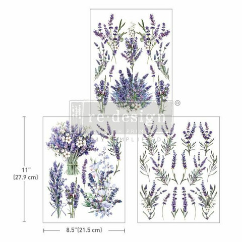 Siirtokuva 27x60 cm - Re-Design with Prima Middy Transfers Lavender Bunch