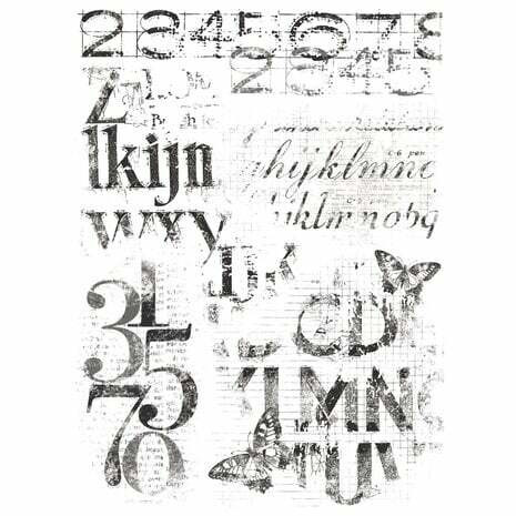 Siirtokuva 30x20 cm - Simple Stories Simple Vintage Essentials Rub-Ons Typeset