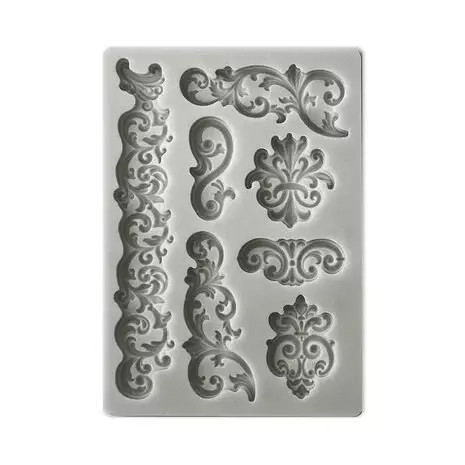 Silikonimuotti 10x15 cm - Stamperia Borders and Laces Silicon Mould